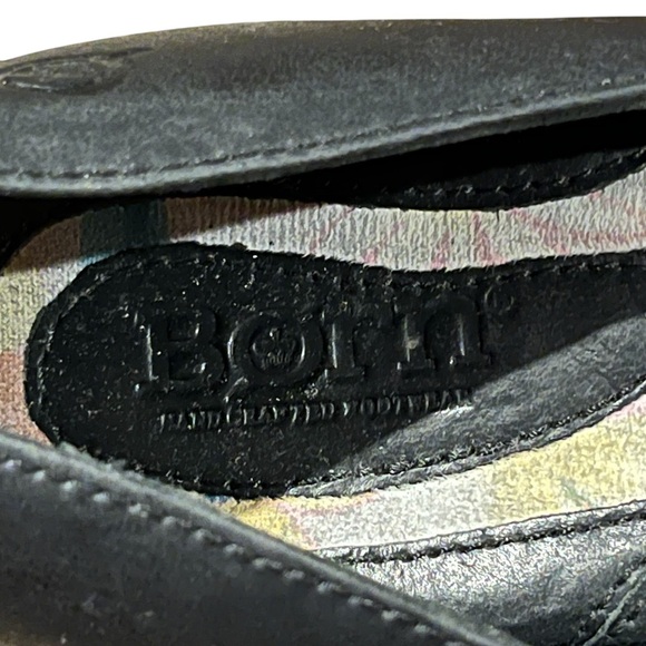 Born Women’s Black Leather Gemma Flats with Leather Flower Embellishments - Picture 13 of 16